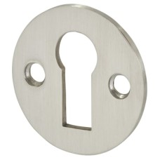 Hampstead Escutcheon - 33mm Diameter - Keyhole - 316 Satin Stainless Steel