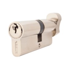 Exel 5 Pin 75mm Euro Thumbturn Cylinder - 35mm Turn + 40mm - Pol Nickel - Keyed to Differ