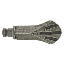 Olde Forge Shell Curtain Finials - Pewter 