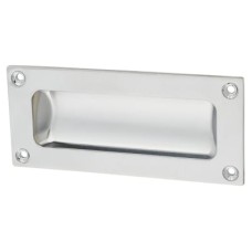 Exel Rectangular Flush Cabinet Pull Handle - 102 x 45mm - Polished Chrome