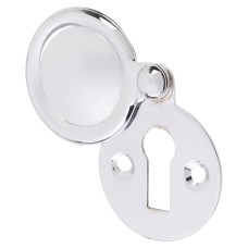 Hampstead Victorian Covered Escutcheon - 32mm Diameter - Keyhole - Polished Chrome