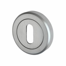 Serozzetta by Carlisle Brass Escutcheon - 50mm Diameter - Keyhole - Satin Chrome