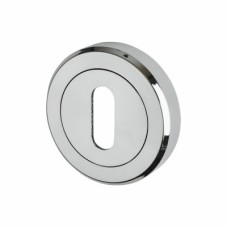 Serozzetta by Carlisle Brass Escutcheon - 50mm Diameter - Keyhole - Polished Chrome