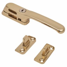 Fab & Fix Craftsman Locking Casement Window Fastener - Reversible - Gold