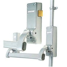 Arrone AR888 Rebated Double Door Panic Bar Set - Timber Door - Silver