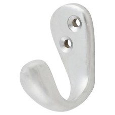 Alexander & Wilks Victorian Single Coat Hook - 44 x 23mm - Satin Chrome
