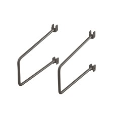 elfa Twin Slot Shelving System - Wall Upright Shelf Book End - 250mm Length - Graphite - Pack of 2