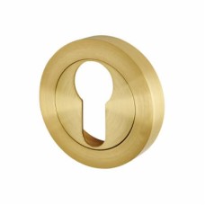 Exel Escutcheon - 50mm Diameter - Euro - Satin Brass