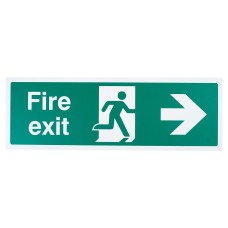 Exel Double Sided Fire Exit Left & Right Arrow Sign - 450 x 150mm - Rigid Foam