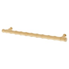 Alexander & Wilks Crispin Bamboo 15mm T-Bar Cabinet Pull Handle - 224mm Centres - PVD Satin Brass