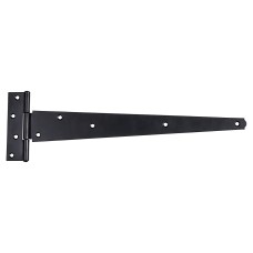 Medium Duty Gate/Door Tee Hinge - 400 x 40mm - Black Powder Coated - Pair