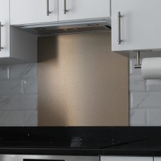 Exel Aluminium Kitchen Splashback - 600 x 750mm - Gloss Brushed Bronze