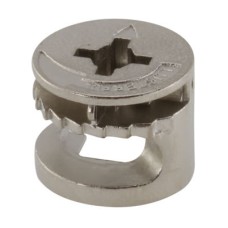 Rimless Cam Connector - 15mm Min Panel Thickness - Nickel Plated - Pack of 50