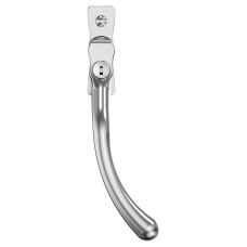 Mila Heritage Pear Drop Locking Espagnolette Casement Window Handle - Right Hand - Satin Chrome