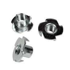 4 Pronged Tee Nut - M5 x 9mm - Zinc Plated - Pack of 200