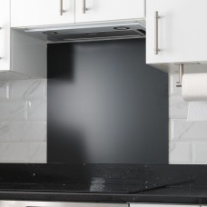 Exel Aluminium Kitchen Splashback - 900 x 750mm - Matt Jet Black