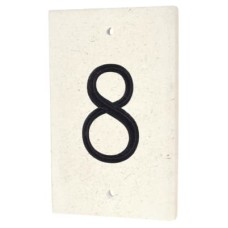 Limestone Screw Fix Door Numeral - 8 - 140 x 90mm - Natural Limestone
