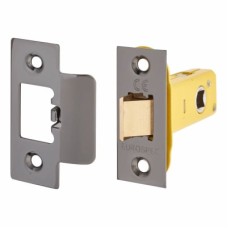 Exel Heavy Duty Tubular Latch - 65mm Case - 44mm Backset - Square - Black Nickel