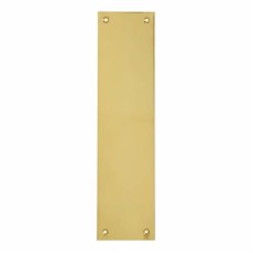 Hampstead Solid Brass Victorian Plain Finger Plate - 300 x 75 x 1mm - Polished