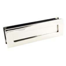 From The Anvil Traditional Letter Plate - 315 x 92mm - Door Thickness 42-72mm - Polished Nickel