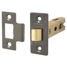 Exel Heavy Duty Tubular Latch - 75mm Case - 57mm Backset - Square - Black Nickel