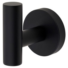 Exel Essential Round Robe Hook - 50 x 63 x 65mm - Matt Black 