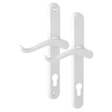 Fab & Fix Balmoral uPVC Scroll Multipoint Door Handle - 92mm c/c - LH - White