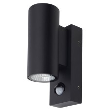 Hampstead 3W LED Outdoor Up & Down Wall Light with PIR - IP54 - 3000K Warm White - Matt Black