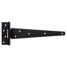 Heavy Duty Gate/Door Tee Hinge - 300 x 100mm - Black Powder Coated - Pair