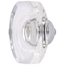 Exel Oblong Glass Cabinet Knob - 45mm Diameter - Polished Chrome