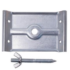 Exel Table Corner Plate Set Including Bolt - 117 x 75mm - Zinc Plated