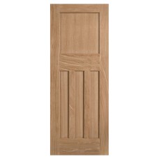LPD DX 30's 4 Panel Unfinished Solid Internal Door - 1981 x 686 x 35mm - Oak