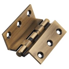 Cranked Ball Bearing Storm Proof Casement Window/Door Hinge - 64 x 2.5mm - Antique Brass - Pair