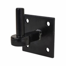 GateMate Heavy Duty Hook on Square Plate - 19mm Pin - Black Galvanised