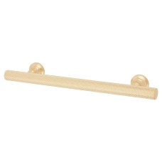 Exel York 12mm Knurled T-Bar Cabinet Pull Handle - 128mm Centres - Satin Brass
