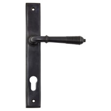 From The Anvil uPVC Reeded Slimline Multipoint Lock Door Handle - Euro - 92mm c/c - Aged Bronze