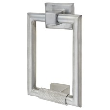 Hampstead Rectangular Knurled Door Knocker - 145 x 100mm - Satin Chrome