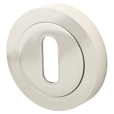 Exel Escutcheon - 50mm Diameter - Keyhole - Polished Nickel