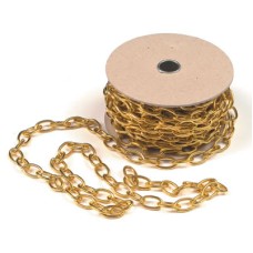 Brass Oval Chain - 19mm Link - 10m Chain - Polished Brass