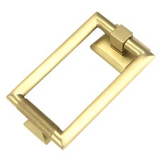 From The Anvil Brompton Rectangular Knurled Door Knocker - 145 x 90mm - Satin Brass