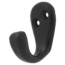 Alexander & Wilks Victorian Single Coat Hook - 44 x 23mm - Epoxy Black