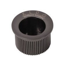 FVG Round Door Edge Finger Flush Pull - 30mm Diameter - Black Nickel