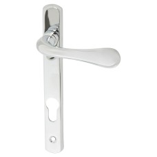 Carlisle Brass Astro uPVC Narrow Multipoint Door Handle - 92mm c/c - Polished Chrome