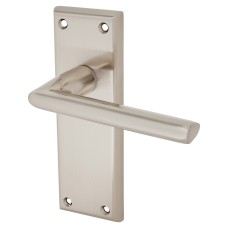 Serozzetta by Carlisle Brass Satin Nickel Latch Door Handle - Dieci Range - 150 x 50mm