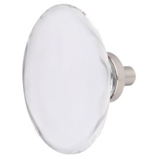 Exel Globe Glass Cabinet Knob - 44mm Diameter - Satin Nickel