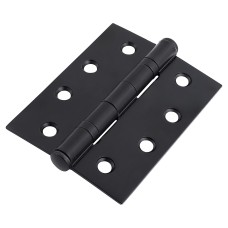 Exel Twin Ball Bearing Butt Door Hinge - 100 x 75 x 2mm - Matt Black - Pair