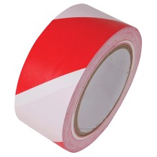 Hazard Warning Marking Tape - 50mm x 33m - Red/White
