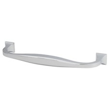 Crofts & Assinder Corbusier 14mm D-Bar Cabinet Pull Handle - 128mm Centres - Polished Chrome