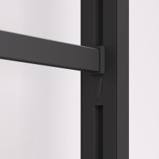 Emuca Zero Hanging Rail Bracket - Black - Pair
