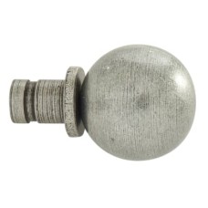 Olde Forge Ball Curtain Finials - Pewter